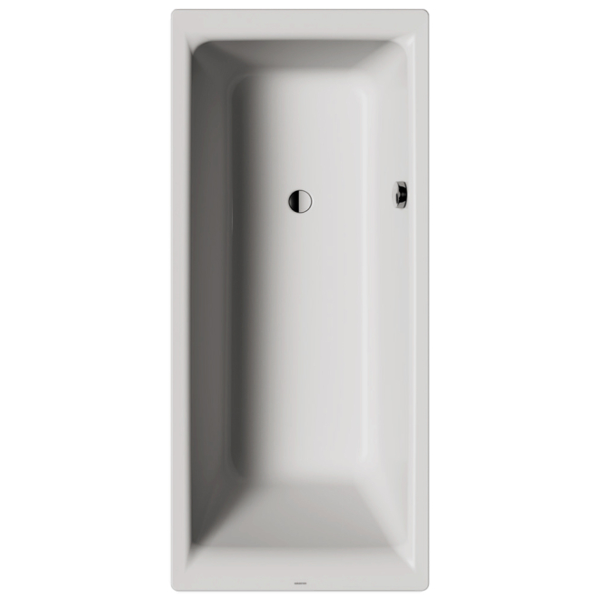 Kaldewei Puro 1800 x 800mm Single End Side Overflow Steel Bath - Right Hand