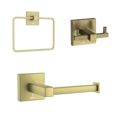 Jaquar Kubix Prime Accessories Bundle In Brass Matt