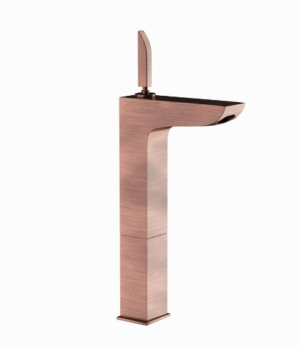 Artize Lexa Joystick High Neck Basin Mixer In Antique Copper