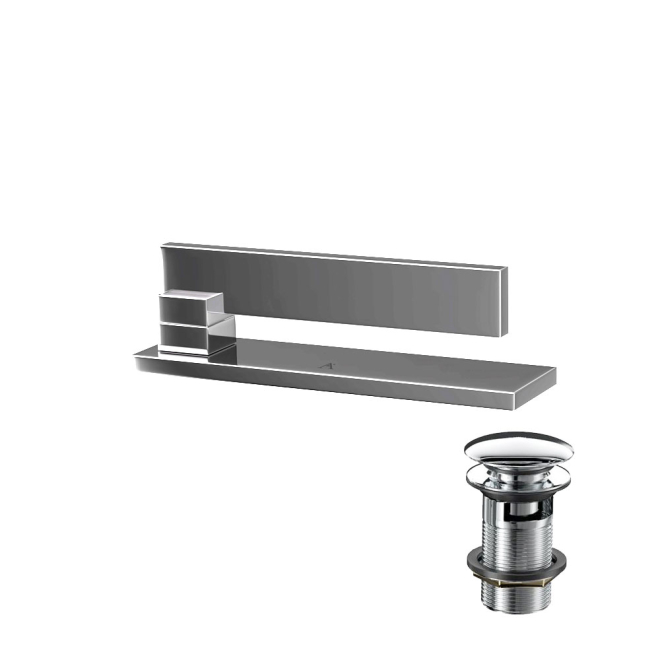 Artize Linea Single Lever Basin Tap With Click Clack Waste In Chrome