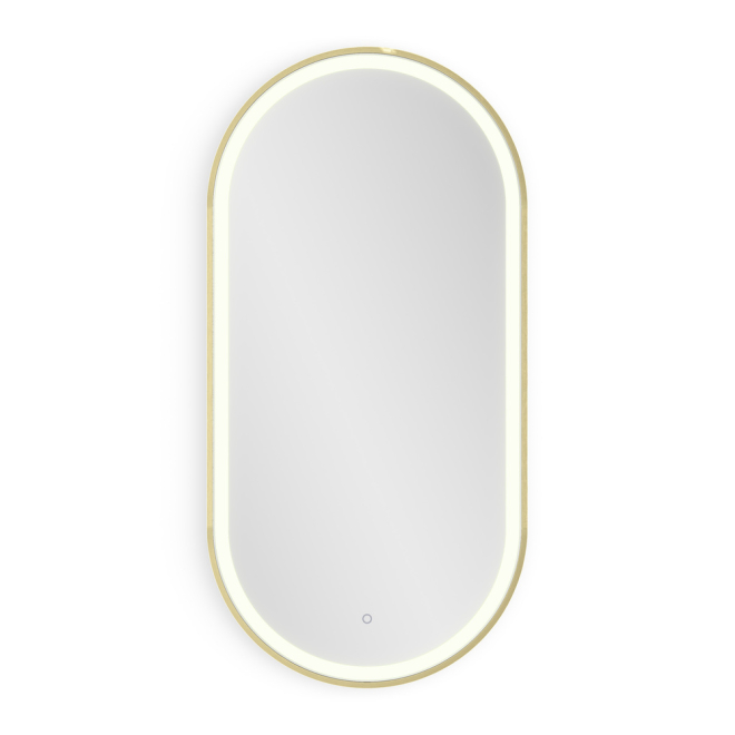 Origins Living Lomax Capsule 50 Brushed Brass Illuminated Bathroom Mirror