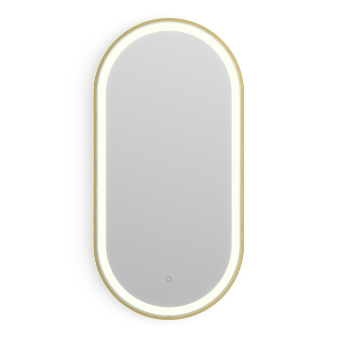 Origins Living Lomax Capsule 40 Brushed Brass Illuminated Bathroom Mirror