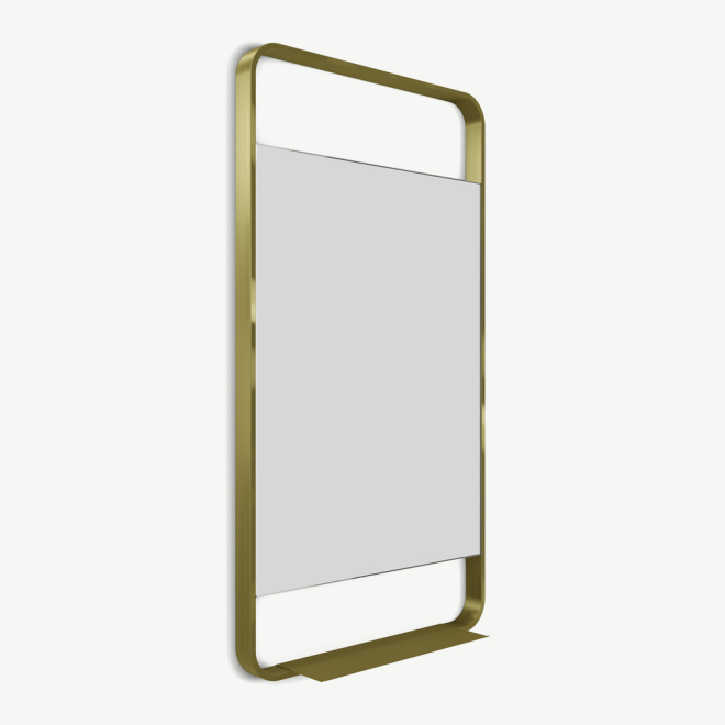 Origins Living Ludgate Brushed Brass Mirror with Shelf