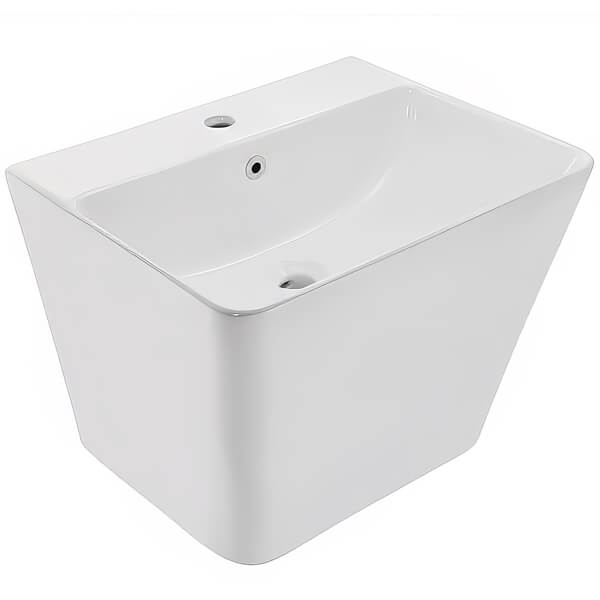 Jaquar Kubix Integrated Wall Hung Basin 490mm kus-wht-35803