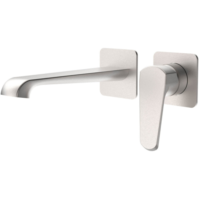 Scudo Montana Brushed Nickel Wall Mounted Basin Tap