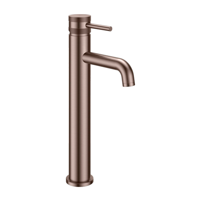 Scudo Core Brushed Bronze Tall Mono Basin Mixer Tap