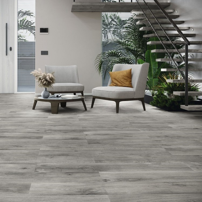 Northwood Smoke 1200mm x 200mm Porcelain Wall & Floor Tile 