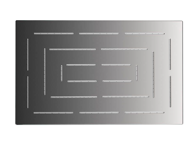 Jaquar Maze 190x295MM Black Chrome Rectangular Over Head Shower  