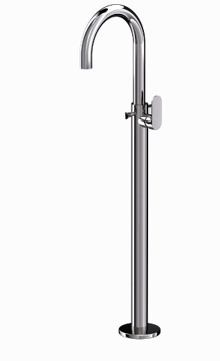 Jaquar Opal Prime Black Chrome Floor Mounted Single Lever Bath Mixer 