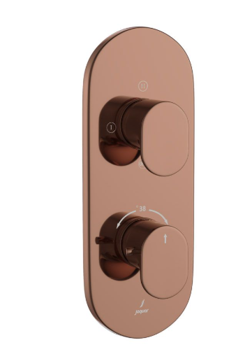 Jaquar Opal Prime Blush Gold PVD Concealed 3 Outlet Shower Valve  