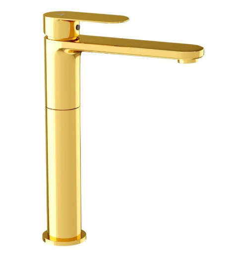 Jaquar Opal Prime Bright Gold Tall Mono Basin Mixer Tap 