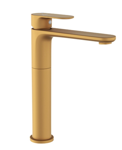 Jaquar Opal Prime Gold Matt PVD Tall Mono Basin Mixer Tap 