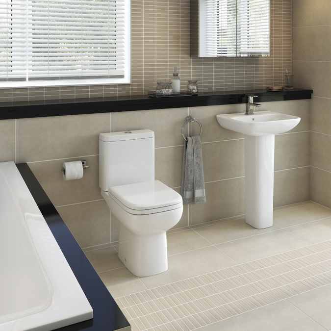 RAK Ceramics Origin Closed Coupled Toilet, Open Back, ORI62PAKNS