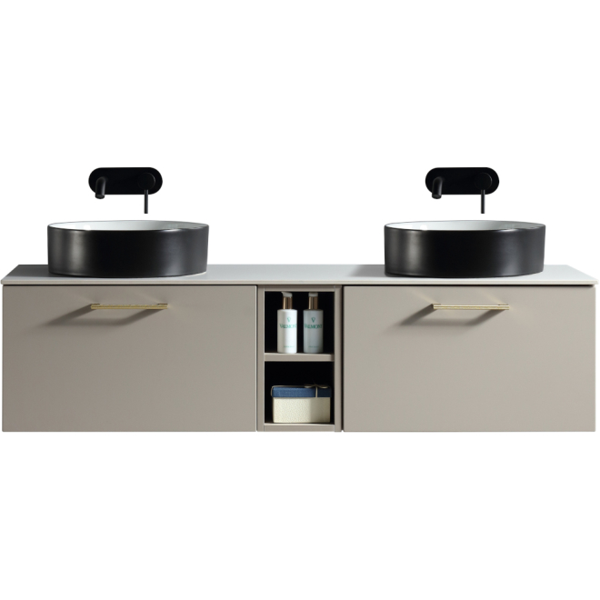 Piatta Soft Coffee 1400mm Wall Hung Vanity Unit