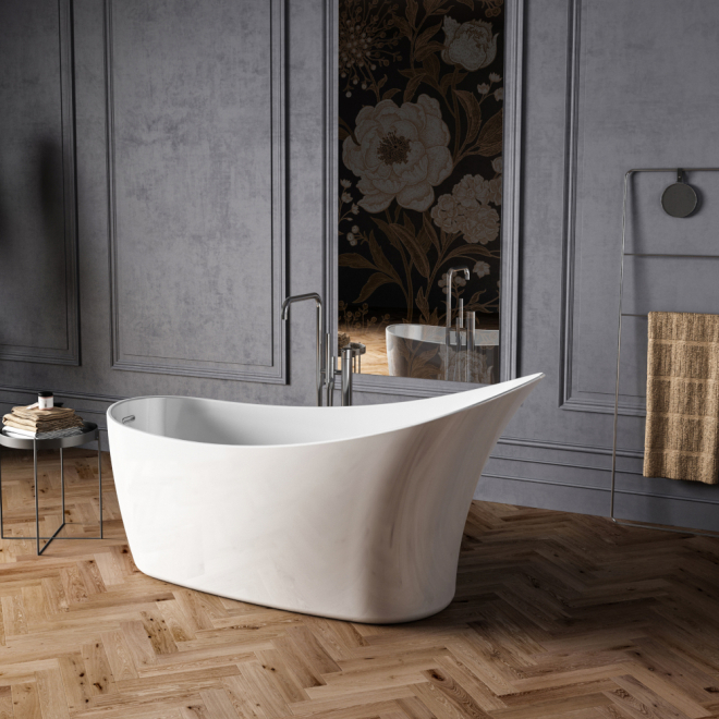 Charlotte Edwards Portobello 1590 x 680mm Modern Freestanding Bath