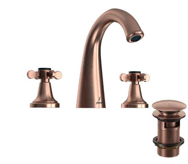 Jaquar Queens Prime Antique Copper 3 Hole Basin Mixer