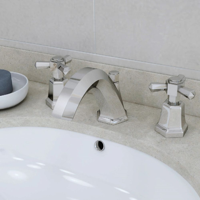 RAK Washington 3 Tap Hole Traditional Basin Mixer Tap