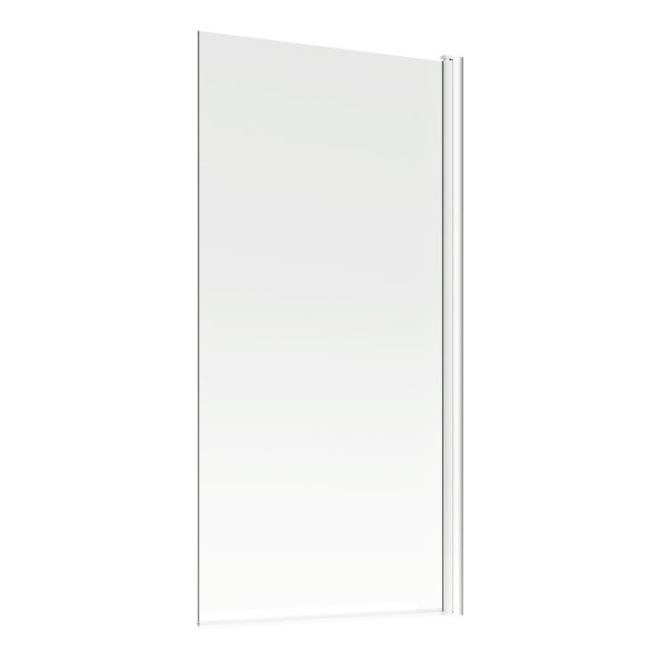 Single Chrome 1400mm Square Bath Screen