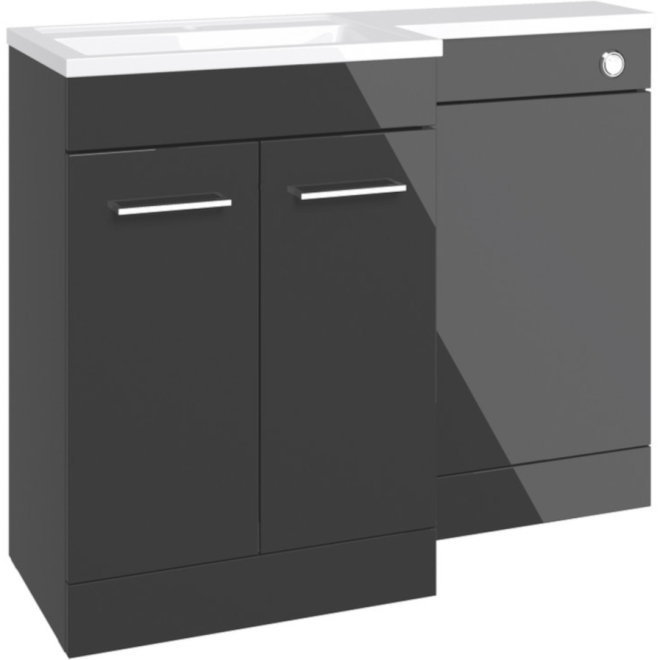 Brace 1100mm Anthracite Gloss L - Shape Furniture Set