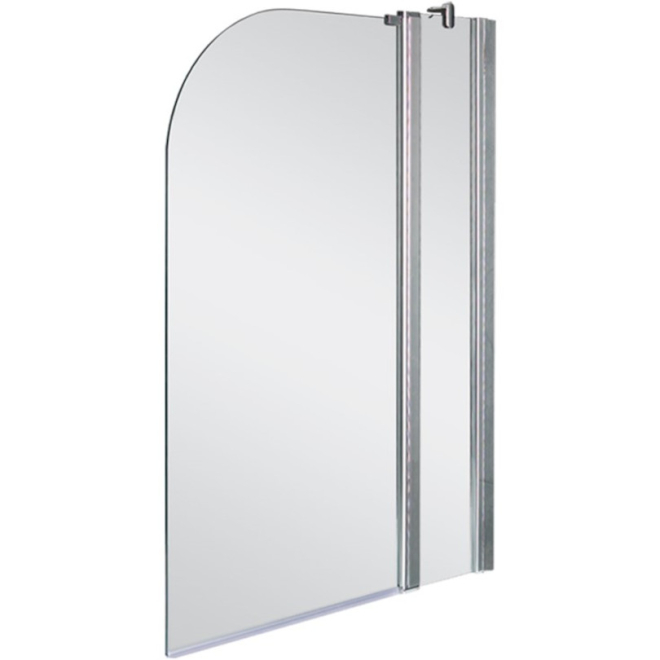 Synergy Ralus 6 Radius Chrome Bath Shower Screen and Panel