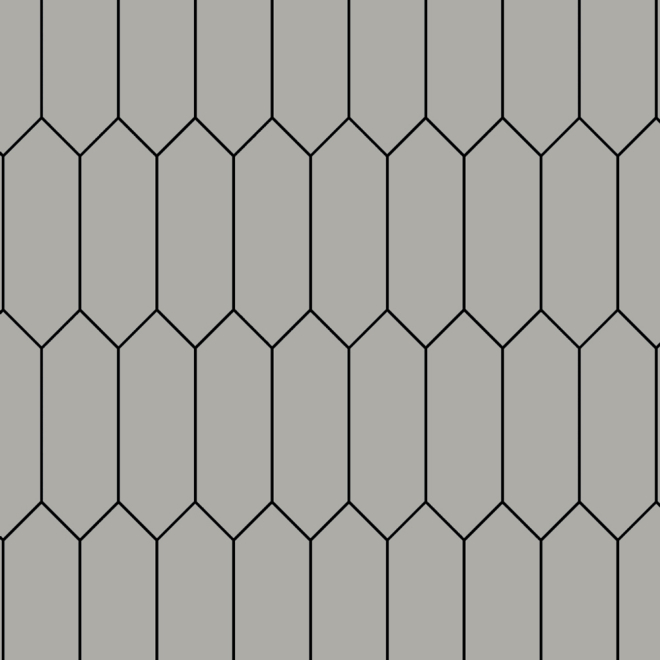 SplashBax Shower Panel Elongated Hexagon Cloudy Grey