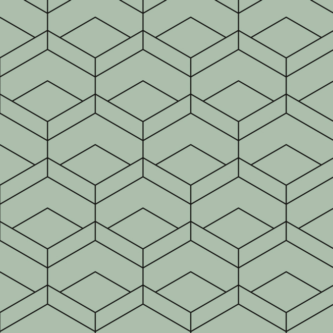 SplashBax Shower Panel Abstract Hexagon Sage Green