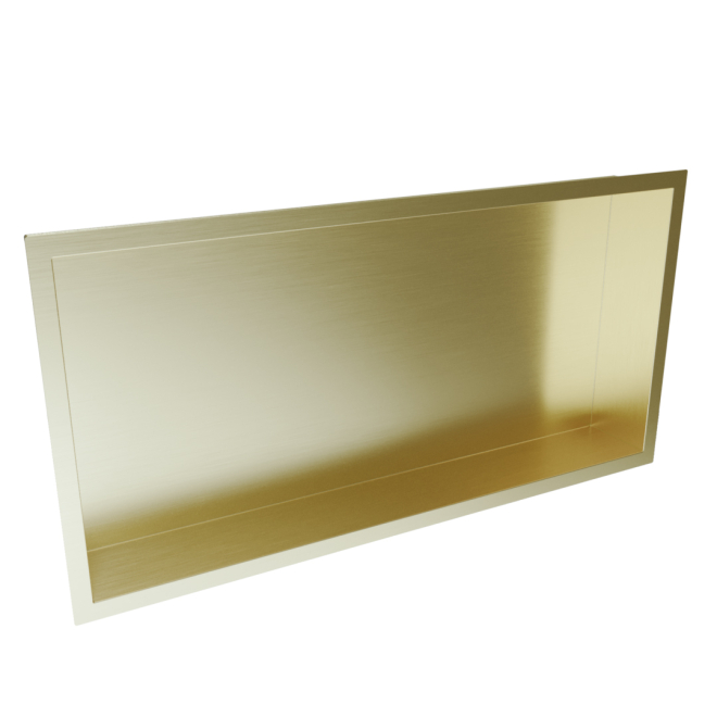 Scudo Brushed Brass 600 x 300 Shower Niche