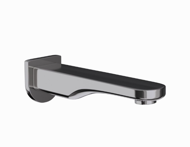 Jaquar Opal Prime Black Chrome Bath Spout With Wall Flange