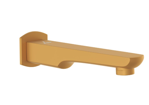 Jaquar Kubix Prime Gold Matt PVD Bath Spout With Wall Flange  