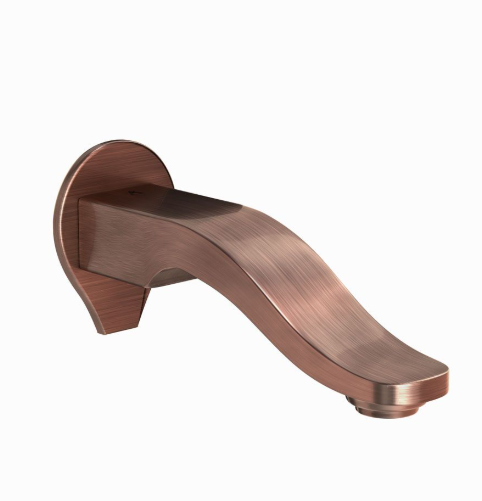 Artize Tiaara Bath Spout With Wall Flange In Antique Copper