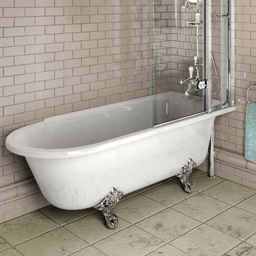 Burlington Hampton 1500 x 750 Traditional Freestanding Shower Bath