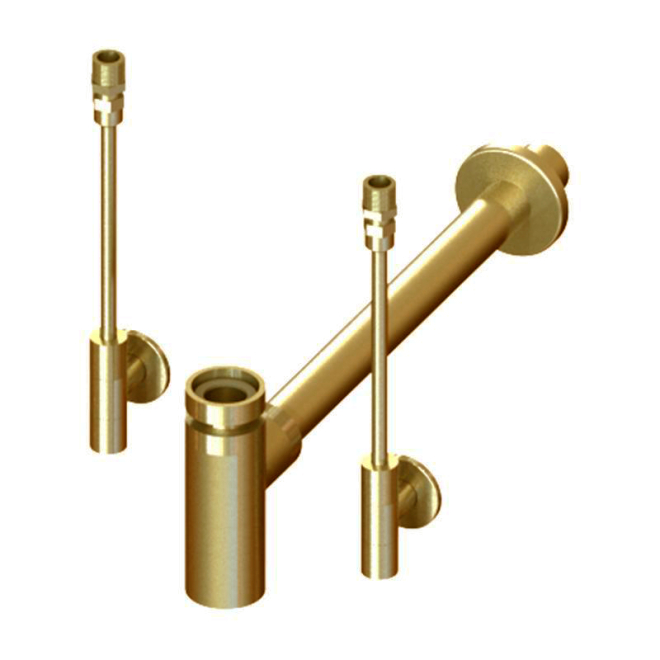 Abacus Professional Designer Bottle Trap And Isolation Valve Kit - Brushed Brass