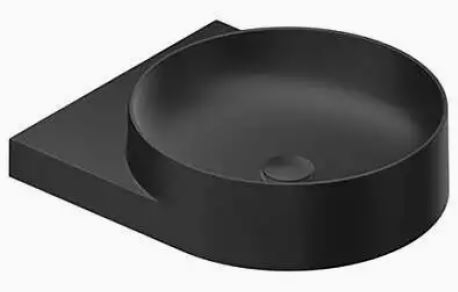 Davoli 400mm Wall Hung Basin - Matt Black