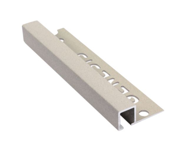 Genesis 12mm Bathstone Aluminium Square Tile Trim 2.5m