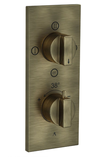 Artize Concealed Thermostatic Shower Valve With 4 way Diverter In  Antique Bronze