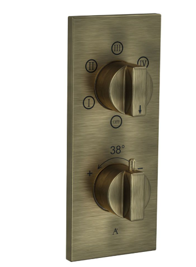 Artize Concealed Thermostatic Shower Valve With 5 way Diverter In Antique Bronze