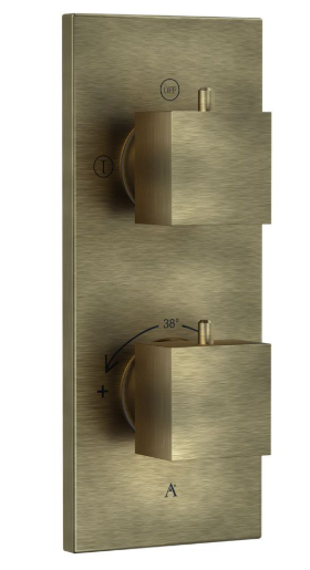 Artize Concealed Thermostatic Shower Valve With 2 way Diverter In Antique Bronze