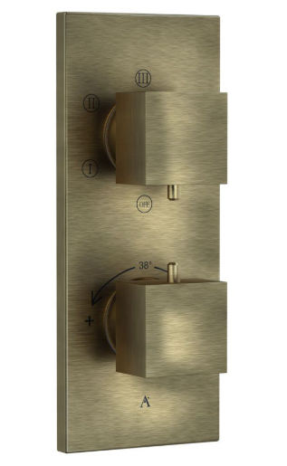 Artize Concealed Thermostatic Shower Valve With 5 way Diverter In Antique Bronze