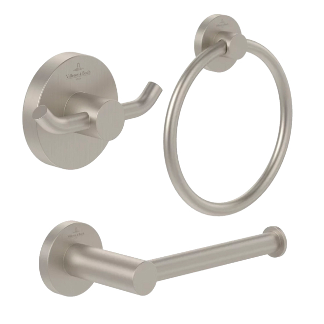 Villeroy & Boch Elements Tender Accessories Bundle in Brushed Nickel