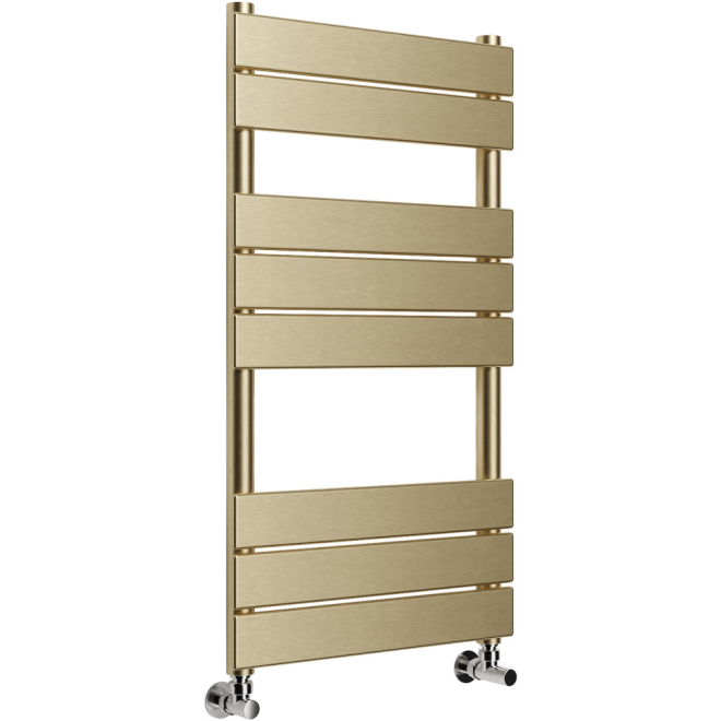 Termonde 500 x 840mm Square Brushed Brass Towel Radiator