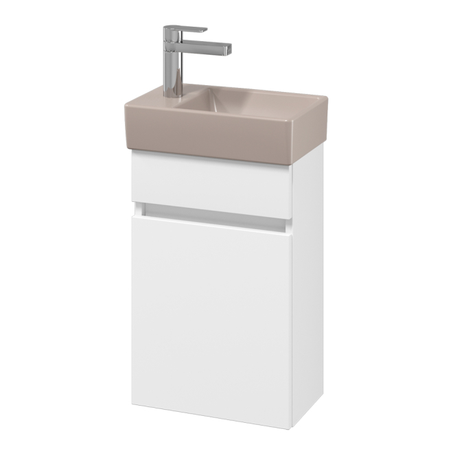 Villeroy & Boch Arto 360 Cloakroom Vanity Unit With Almond LH Basin -Satin White