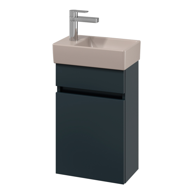 Villeroy & Boch Arto 360 Cloakroom Vanity Unit With Almond LH Basin - Satin Grey