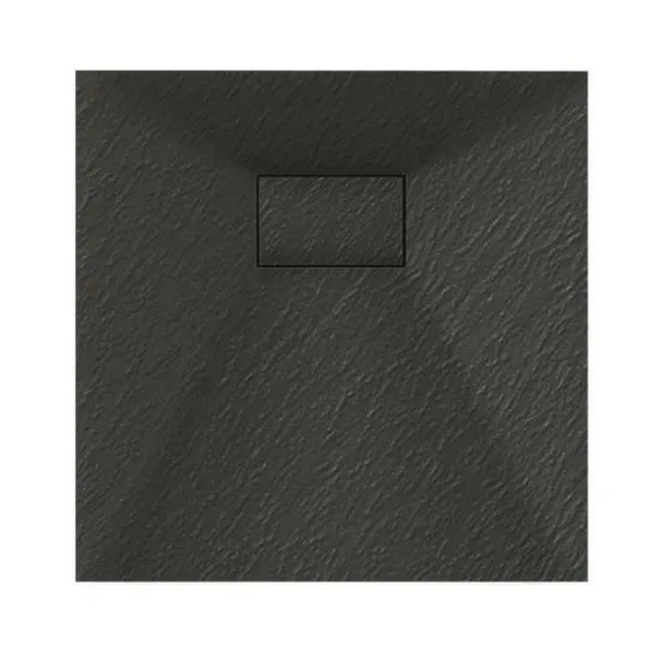 Veloce Uno 800 x 800mm Black Slate Effect Square Shower Tray