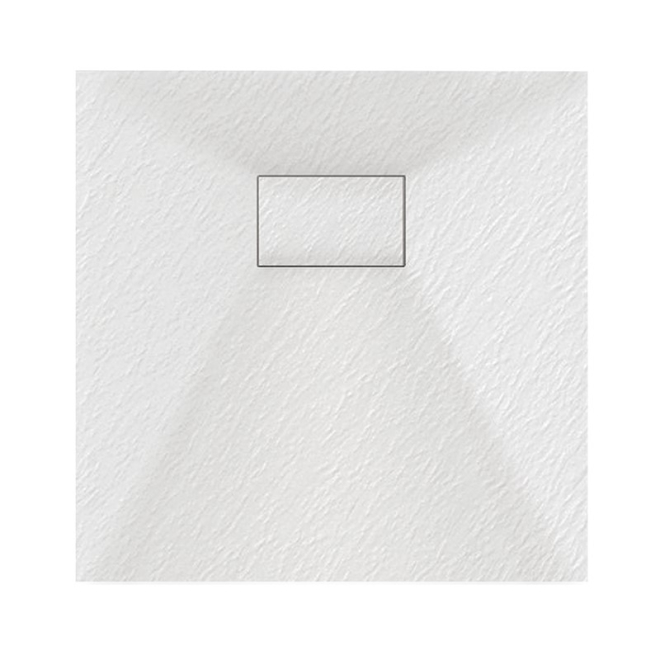 Veloce Uno 900 x 900mm White Slate Effect Square Shower Tray