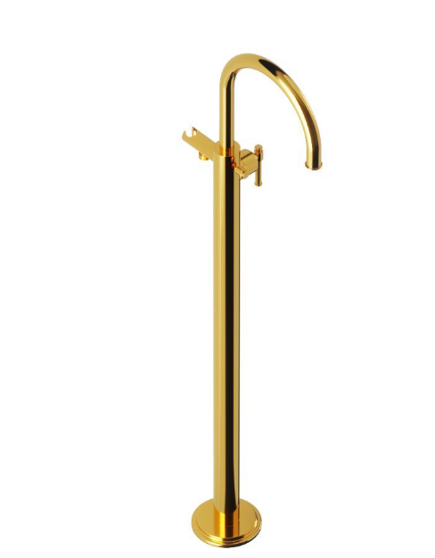 Artize VIC Bright Gold PVD Floor Mounted Single Lever Bath Mixer 