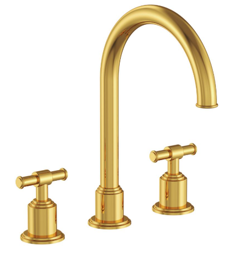 Artize VIC 3 Hole Basin Tap In Bright Gold 