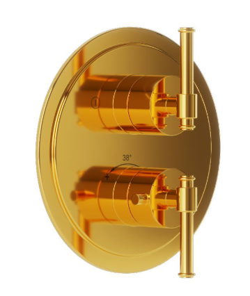 Artize VIC Thermostatic Shower Mixer With 2 way Diverter with Concealed Part In Bright Gold  