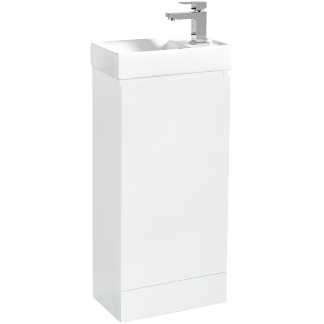 Scudo Waterguard Gloss White Waterproof Cloakroom Vanity Unit and Basin