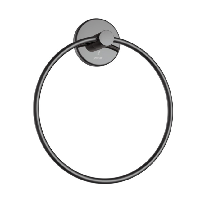 Jaquar Continental Black Chrome Round Towel Ring   