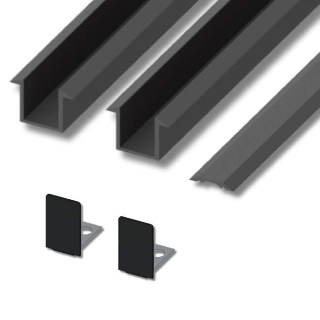 Abacus 10mm Recessed Channel Pack Matt Anthracite